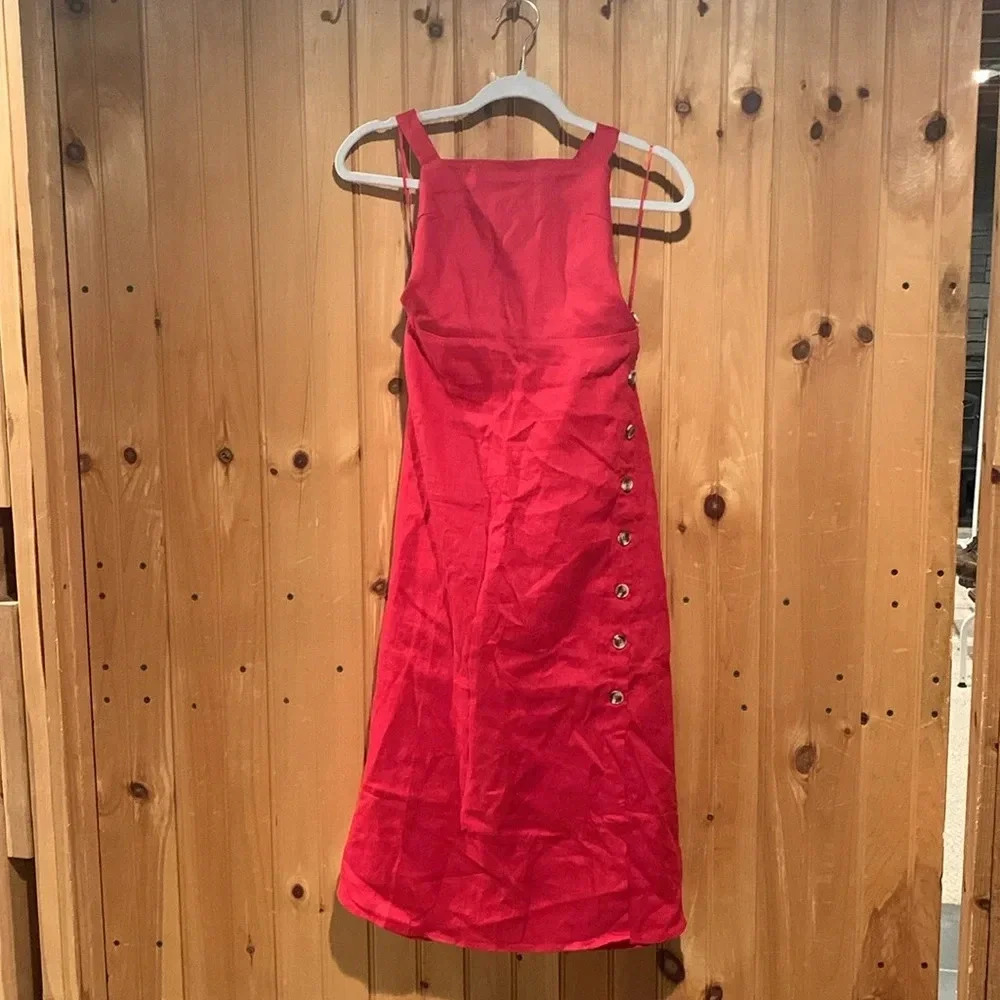 Reformation Red Midi Dress